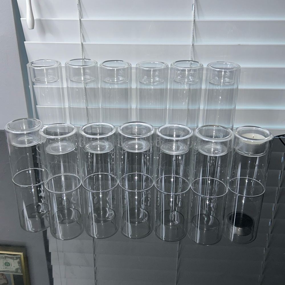 13 Tea-Light Glass Candle Holders